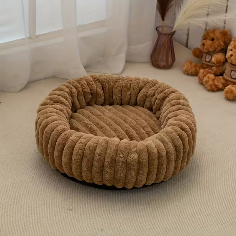 Circular Plush Cat Bed
