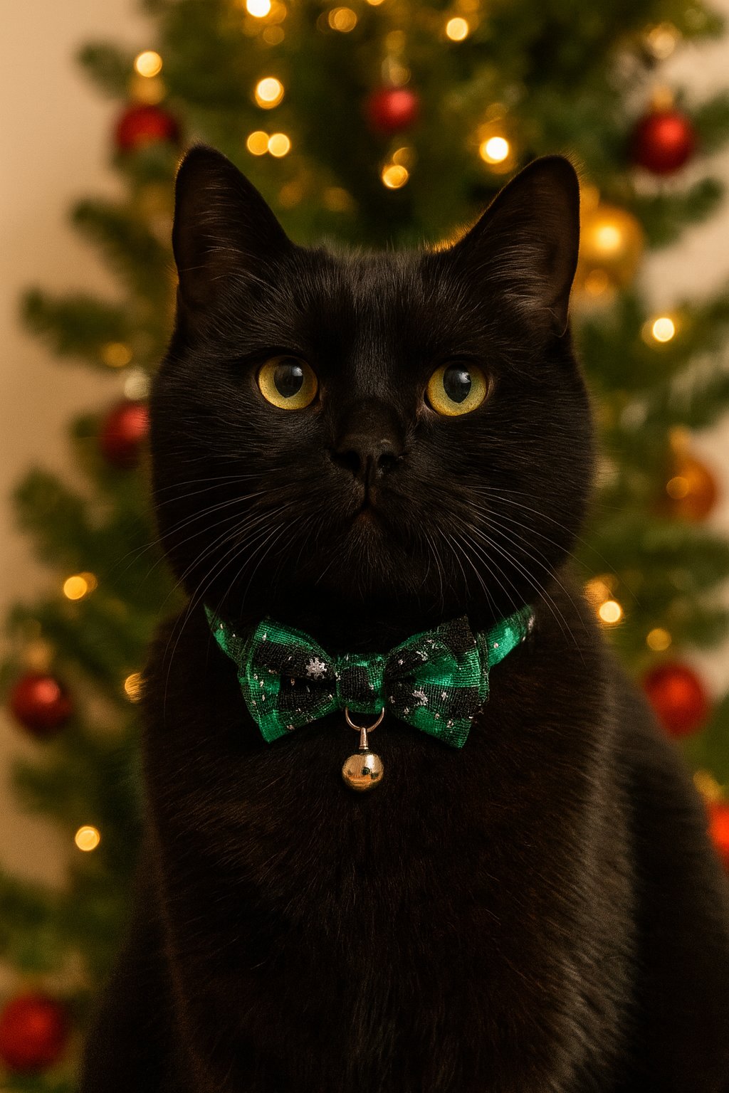 Christmas Plaid Cat Collar