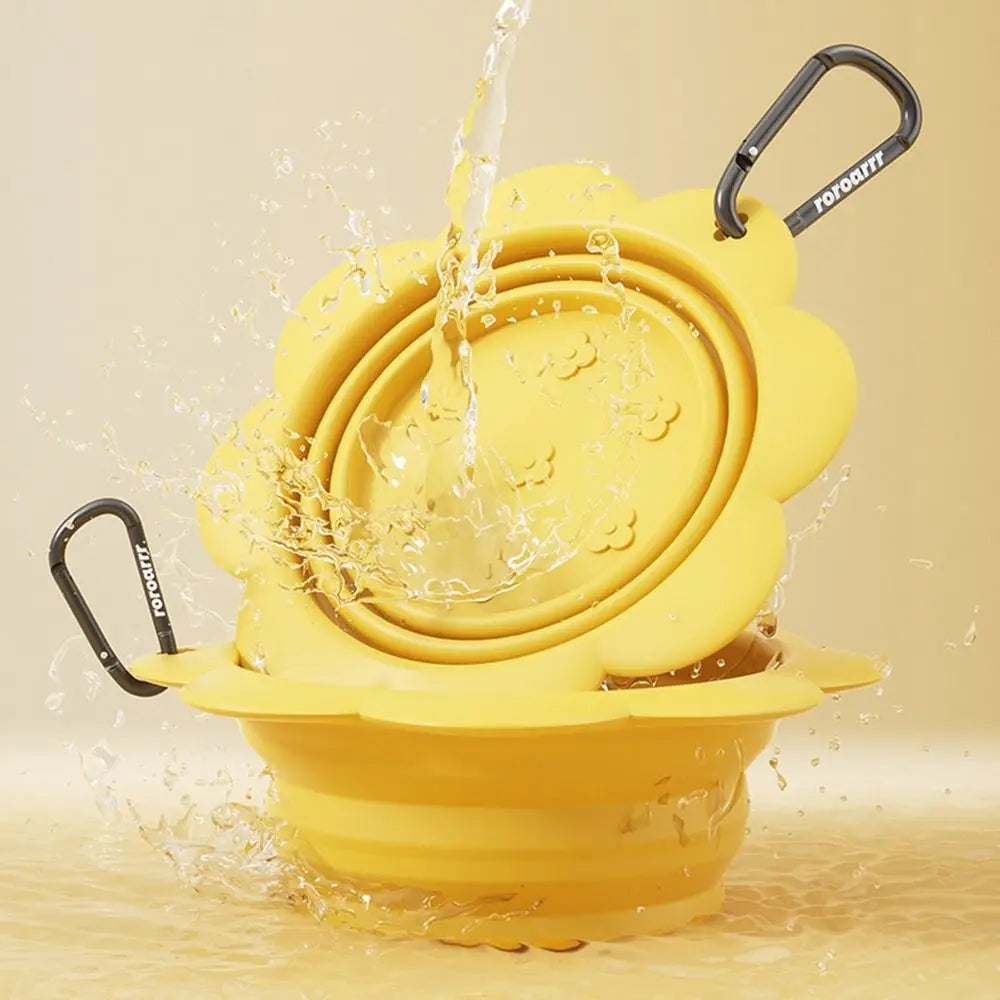 Portable Flower Pet Travel Feeder