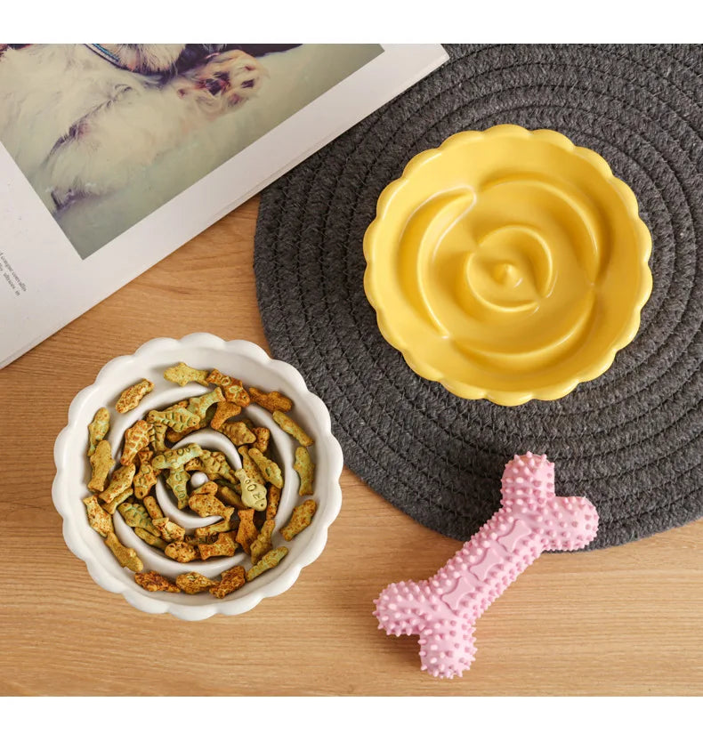 Petal Bloom Elevated Puzzle Feeder