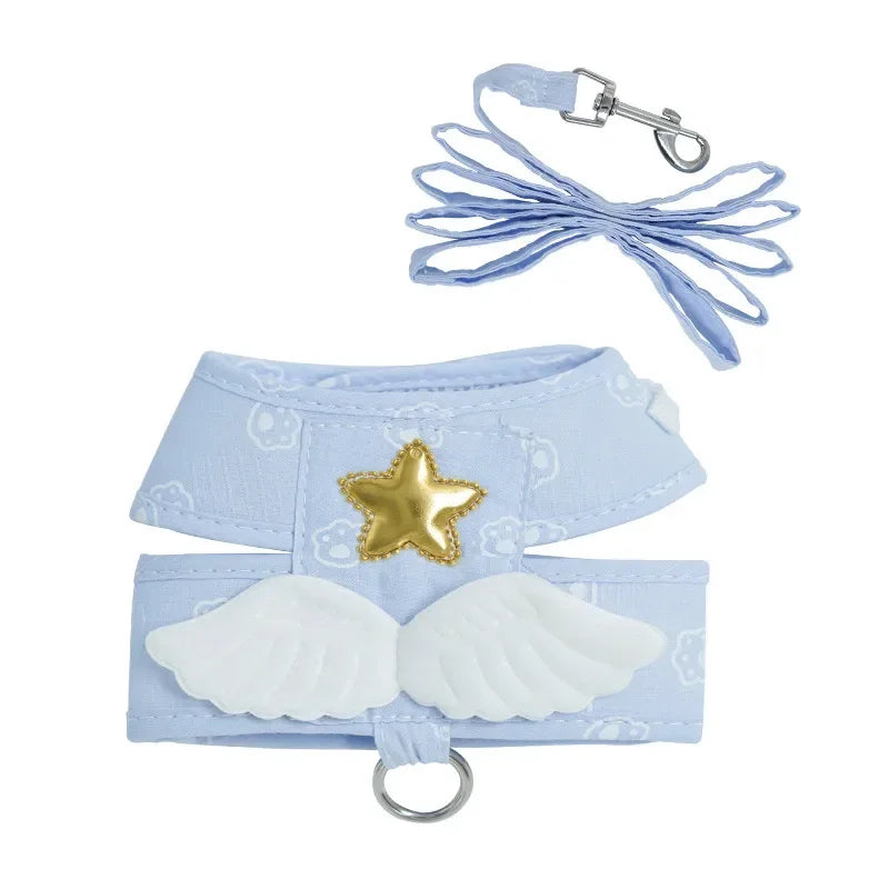 Angel Dog Leash & Harness (Blue)