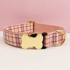Customizable Dog Collar - Green Plaid