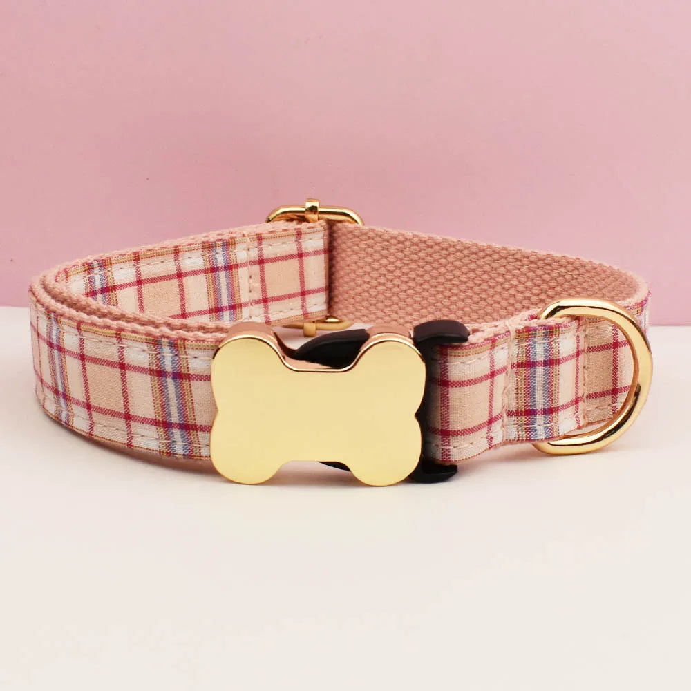 Customizable Dog Collar - Classic Plaid Barkberry