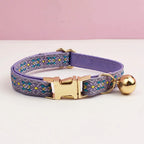 Bundle - Customizable Collar + Leash - Lilac Geometric