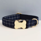 Customizable Dog Collar - Green Plaid