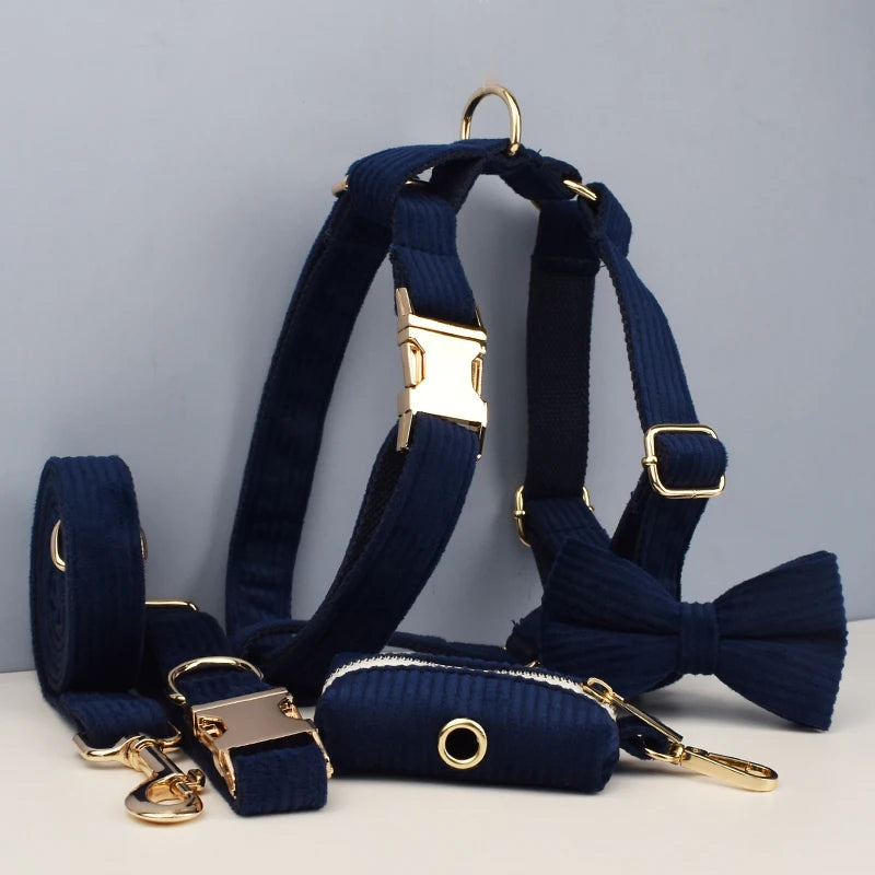 Bundle - Customizable 4pc Set - Navy Corduroy - Dog