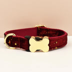 Customizable Dog Collar - Celestial Maroon