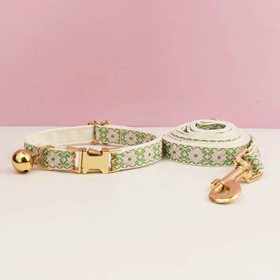 Bundle - Customizable Collar + Leash - Ivy Floral